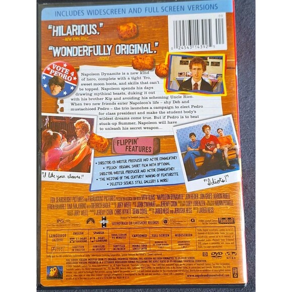 Vintage Napoleon Dynamite Flippin Sweet Movie Promo Gray T Shirt Mens M & DVD - Picture 3 of 12